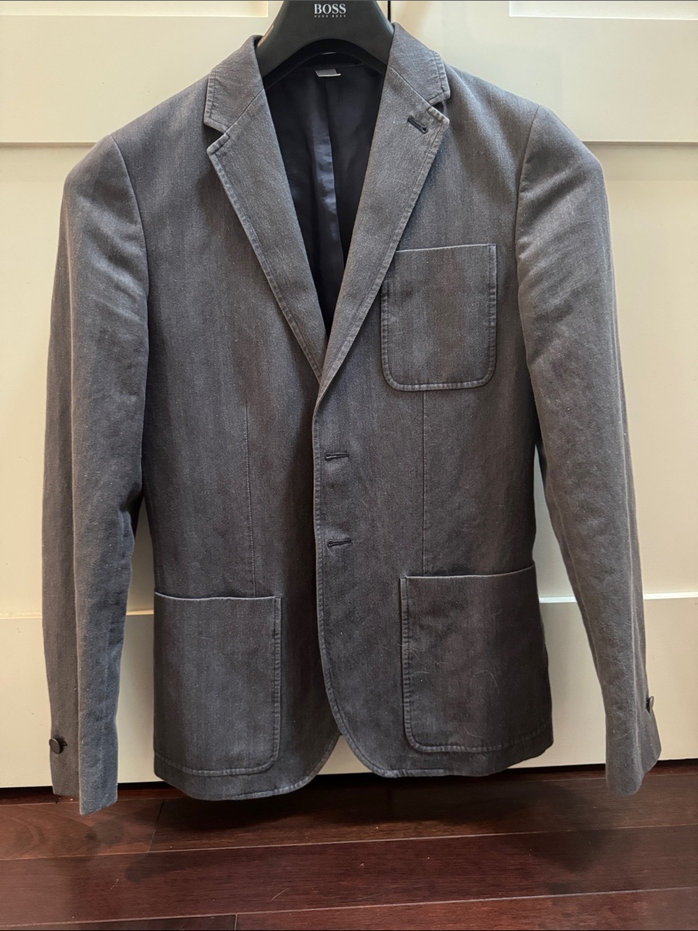 Paul Smith Gray Single-Breasted Patch-Pocket Buggy-lined Blazer